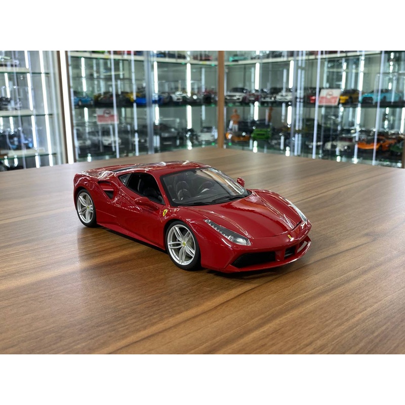 1/18 Diecast car Ferrari 488 GTB Red by Bburago Scale Model Car ...