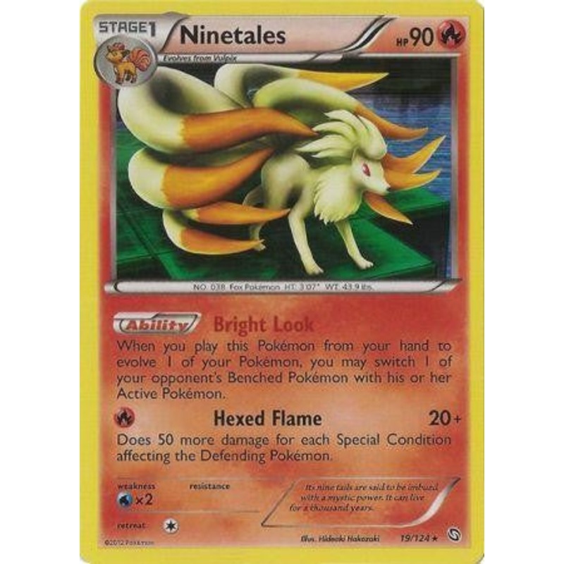 Holo Rake Ninetales 19/124 - Pokemon Dragons Exalted Holo Rare Card - Building ...